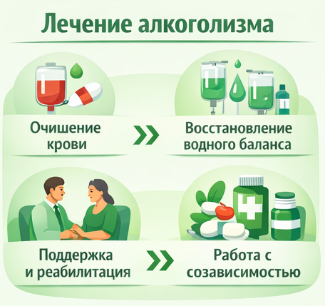 лечение алкоголизма в Оби этапы